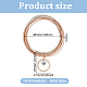 Benecreat 2 pièces chaînes extensibles en fer ensemble de bracelets multi-brins BJEW-BC0001-25-2