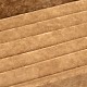 ヨーロッパスタイルの木製のベルベットのリングが表示されます  カウチ  スポンジで  砂茶色  20.8x11x10cm RDIS-L001-13B-2
