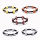Sport Theme Acrylic Beaded Stretch Bracelet for Men Women BJEW-JB08549-1