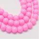 Baking Painted Glass Round Bead Strands X-DGLA-Q020-6mm-03-1