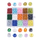 1 boîte 15 couleurs rocailles 6/0 en verre SEED-X0023-B-1