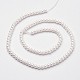 Hebras redondas de perlas de vidrio teñido ecológico HY-A002-4mm-RB016-1