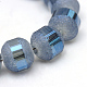 Chapelets de perles en verre électroplaqué&nbsp;X-EGLA-S131-10mm-A04-4