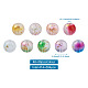 Frosted Spray Painted Glass Beads Strands GLAA-TA0003-10-10