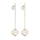 Perle di vetro orecchini pendenti EJEW-JE03771-01-1