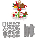 クリスマスのテーマ炭素鋼切断ダイステンシル  DIYスクラップブッキング用  フォトアルバム  装飾的なエンボス紙カード  ステンレス鋼色  クリスマステーマの模様  79~113x74~83x0.8mm  2個/セット DIY-WH0309-1206-1
