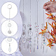 Ahadermaker 5pcs 5 décorations de pendentif en verre transparent ab style HJEW-GA0001-42-3