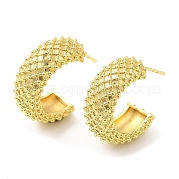 Круглые серьги-гвоздики из латуни для женщин EJEW-D059-15G