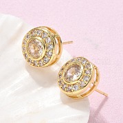 Серьги-гвоздики из циркония EJEW-Q015-10G