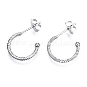 Серьги-гвоздики из хирургической нержавеющей стали 316 EJEW-N097-054P