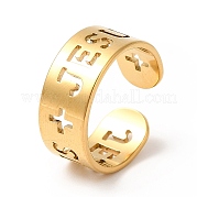 Ion Plating(IP) 201 Stainless Steel Finger Ring RJEW-E063-04G