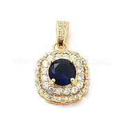 Латунные микропаве прозрачные подвески с фианитом KK-I695-006G