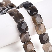 Серые натуральные бусины из агата  G-T138-163