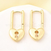 Серьги-кольца с латунным замком EJEW-Z121-03G