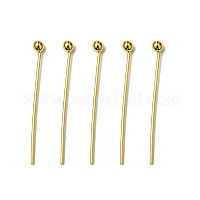 100Pcs Flat Head Pins for Jewelry Making 30mm Brass 20 Gauge Gold