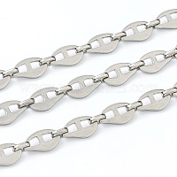 10 Meters 304 Stainless Steel Curb Chain, Faceted, Soldered, 7x5x1