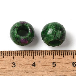 Rubino naturale in perle europee di zoisite&nbsp;G-N342-03H