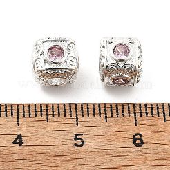 Perline zirconi micro pave  in ottone&nbsp;KK-R216-17P-03