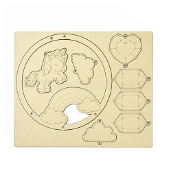 Kits de fabrication de carillons éoliens licorne bricolage&nbsp;DIY-A029-03
