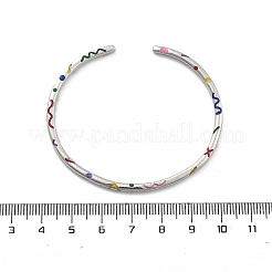 Braccialetti aperti in ottone per le donne&nbsp;BJEW-G736-12P-03