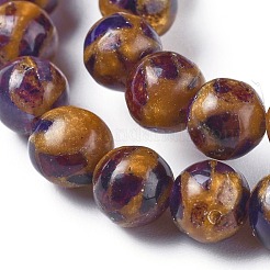 Fili di perline in pietra sintetica oro&nbsp;G-E551-A