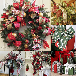 10 Yards 2 Farben Weihnachtsthema Juteschnur&nbsp;OCOR-TA0002-09B