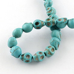 Abalorios de piedras preciosas hebras&nbsp;TURQ-S105-10x10mm-07