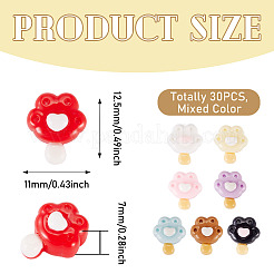30 Stück undurchsichtige Harz-Decoden-Cabochons&nbsp;RESI-TADJ0001-15