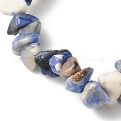 Bracelets extensibles en perles de sodalite naturelles pour enfants&nbsp;BJEW-JB06388-03