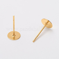 Messing Ohrstecker Zubehör&nbsp;KK-A251-G-NF