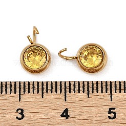 Placcatura ionica (ip) 304 acciaio inossidabile micro pavé zirconia cubica charms&nbsp;STAS-Z094-02G-11