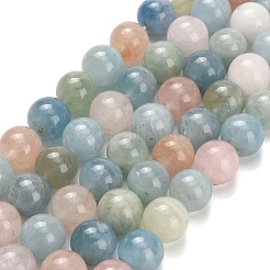 Chapelets de perles en morganite naturelle&nbsp;G-H329-C10-12mm-AB