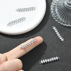Verbindungsanhänger mit durchsichtigem Zirkonia-Pavé aus Messing&nbsp;XGRQ3P157-642P