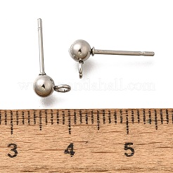 201 Ohrstecker-Beschläge aus Edelstahl&nbsp;STAS-R156-01P-05