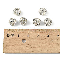 Messing Legierung Strass Perlen&nbsp;RB-A019-8mm-01S