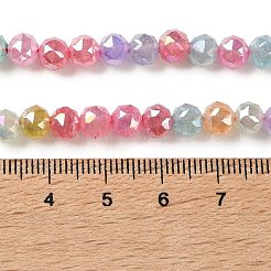 Galvanisierte imitatorische Jade Glasperlen Stränge&nbsp;EGLA-A047-01A