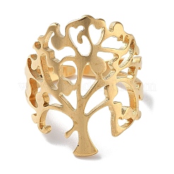 Anillos de puño abiertos de acero inoxidable 201 para mujer&nbsp;LS-RJEW-M020-08G-1