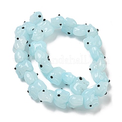 Perles de verre transparentes faites à la main&nbsp;GLAA-N0028-01D