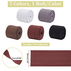 Bande élastique large épaisse en polyester 5 couleurs de 5 m&nbsp;SRIB-AR0001-12