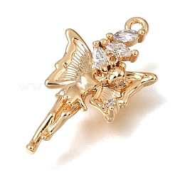 Pendentifs en laiton zircon cubique transparent&nbsp;CU-K001-19G