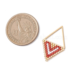 Rhombus-Anhänger aus Glasperlen&nbsp;PALLOY-MZ01085