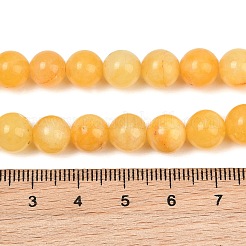 Naturels teints en blanc perles de jade brins&nbsp;GG-CBAEB22-B01-8mm-12