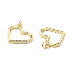 Pendentifs avec zircon cubiques à micro-pavés en laiton&nbsp;KK-E068-VB182