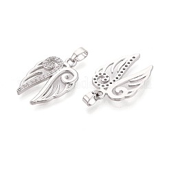 Messing micro pave klare zirkonia anhänger&nbsp;KK-T075-82P