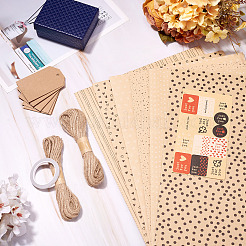 Ensembles de papier d'emballage cadeau à motif coeur&nbsp;DIY-TAC0020-48