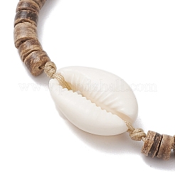 Bracelets en coquillages et perles de noix de coco pour femmes&nbsp;BJEW-JB11515