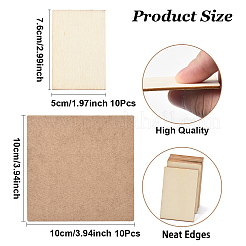 20 Stück 2 Stile Holzplatten&nbsp;DIY-YW0010-84