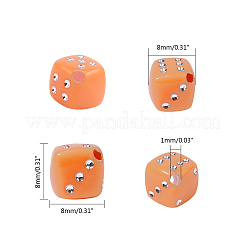 Perline acrilico placcato&nbsp;X-PACR-T006-09