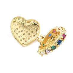 Messing micro pave Zirkonia Medaillon Anhänger&nbsp;KK-A263-02G