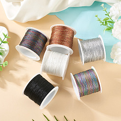6 Rolle 6 Farben 6-fädiges Polyester-Metallic-Garn&nbsp;OCOR-TA0003-11A